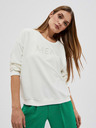 Moodo Weißer Damen-Kapuzenpullover Moodo