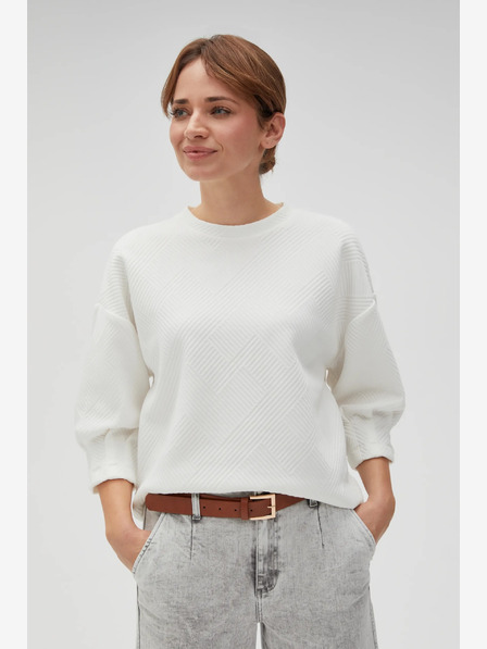 Moodo Weißer Damen-Kapuzenpullover Moodo