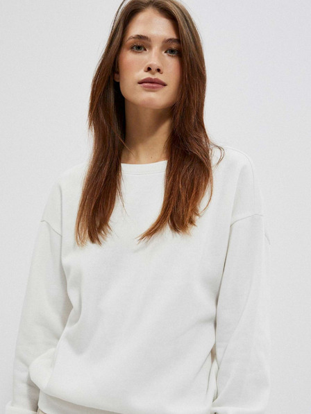 Moodo Weißer Damen-Kapuzenpullover Moodo