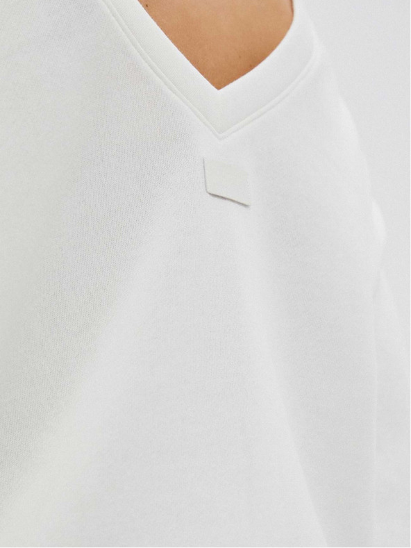 Moodo Weißer Damen-Kapuzenpullover Moodo