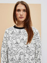 Moodo Schwarz-weißes Damen-Sweatshirt Moodo