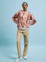 Moodo Rosa und braun gemustertes Damen-Sweatshirt Moodo