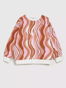 Moodo Rosa und braun gemustertes Damen-Sweatshirt Moodo