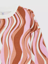 Moodo Rosa und braun gemustertes Damen-Sweatshirt Moodo