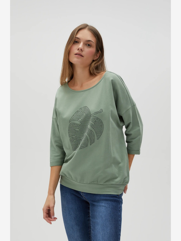 Moodo Grünes Damen-Sweatshirt Moodo