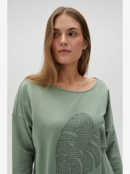 Moodo Grünes Damen-Sweatshirt Moodo