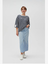 Moodo Weiß und blau gestreiftes Damen-Sweatshirt von Moodo