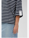 Moodo Weiß und blau gestreiftes Damen-Sweatshirt von Moodo
