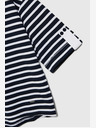 Moodo Weiß und blau gestreiftes Damen-Sweatshirt von Moodo