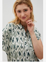 Moodo Grünes gemustertes Damen-Shirt Moodo