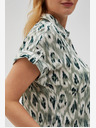 Moodo Grünes gemustertes Damen-Shirt Moodo