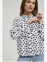 Moodo Schwarz-weißes Damen-Polka-Dot-Shirt Moodo