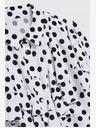 Moodo Schwarz-weißes Damen-Polka-Dot-Shirt Moodo