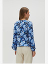 Moodo Blaue geblümte Damenbluse Moodo
