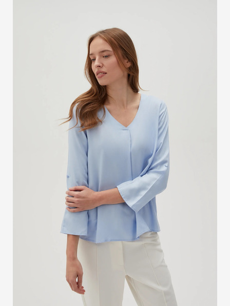 Moodo Hellblaue Damenbluse Moodo