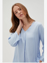 Moodo Hellblaue Damenbluse Moodo