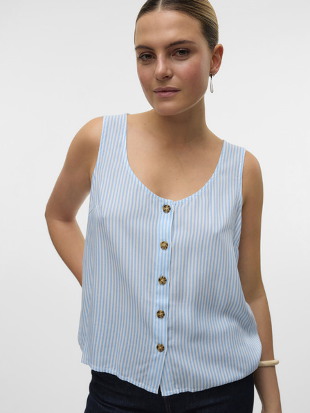 Vero Moda Weiß und blau gestreifte Damenbluse Vero Moda