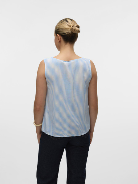 Vero Moda Weiß und blau gestreifte Damenbluse Vero Moda