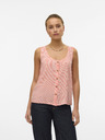 Vero Moda Weiß-orange gestreifte Damenbluse Vero Moda