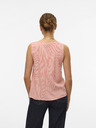 Vero Moda Weiß-orange gestreifte Damenbluse Vero Moda