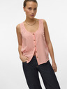 Vero Moda Weiß-orange gestreifte Damenbluse Vero Moda