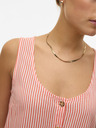 Vero Moda Weiß-orange gestreifte Damenbluse Vero Moda