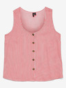 Vero Moda Weiß-orange gestreifte Damenbluse Vero Moda