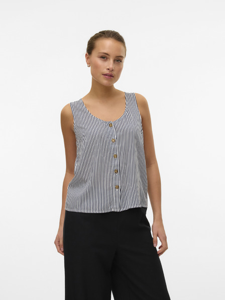 Vero Moda Weiß und blau gestreifte Damenbluse Vero Moda