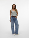 Vero Moda Weiß und grün gestreifte Damenbluse Vero Moda BUMPY