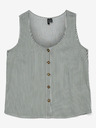 Vero Moda Weiß und grün gestreifte Damenbluse Vero Moda BUMPY