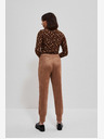 Moodo Braune Damen-Sweatpants aus Wildleder Moodo