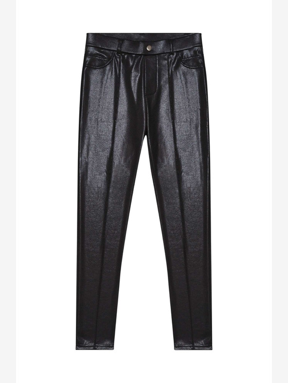 Moodo Schwarze Damen-Glanz-Leggings Moodo