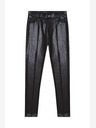 Moodo Schwarze Damen-Glanz-Leggings Moodo