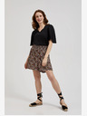 Moodo Schwarze Damen Blümchen Shorts Moodo