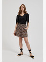 Moodo Schwarze Damen Blümchen Shorts Moodo