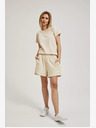 Moodo Beige Damen Sweatpants Shorts Moodo