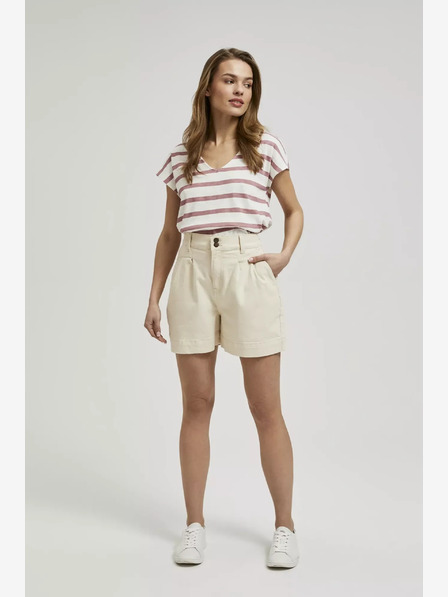 Moodo Beige Damen Shorts Moodo