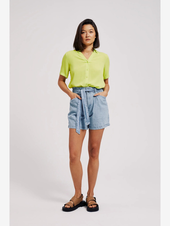 Moodo Hellblaue Damen Denim Shorts Moodo