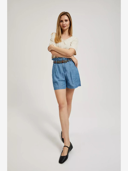 Moodo Blaue Damen Denim Shorts Moodo