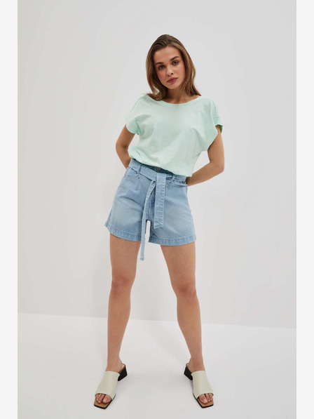 Moodo Blaue Damen Denim Shorts Moodo