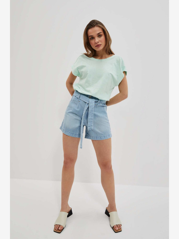 Moodo Blaue Damen Denim Shorts Moodo