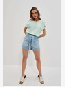 Moodo Blaue Damen Denim Shorts Moodo