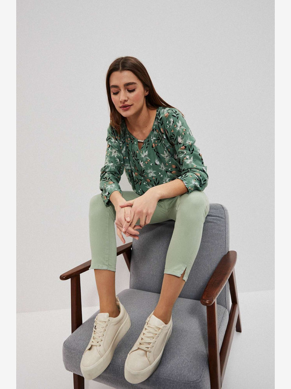 Moodo Hellgrüne Damenhosen Moodo