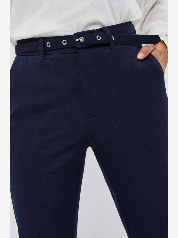 Moodo Dunkelblaue Damenhose mit Gürtel Moodo