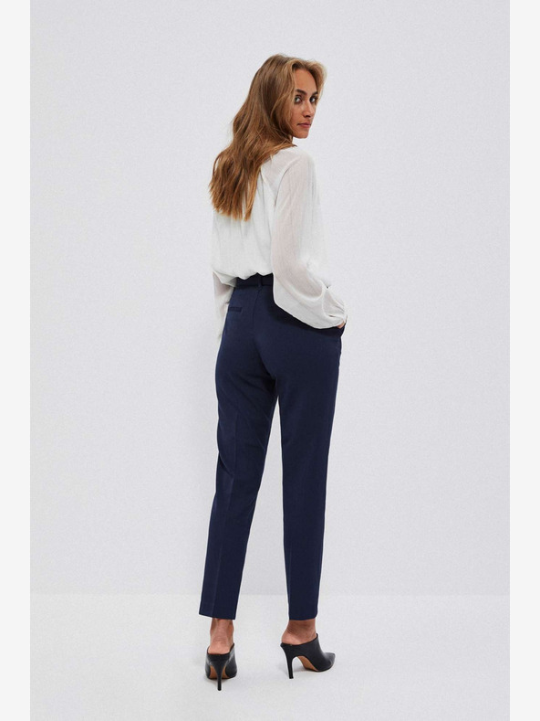 Moodo Dunkelblaue Damenhose mit Gürtel Moodo