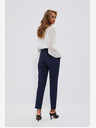 Moodo Dunkelblaue Damenhose mit Gürtel Moodo