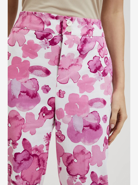 Moodo Rosa Damenhose mit Blumenmuster Moodo