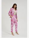 Moodo Rosa Damenhose mit Blumenmuster Moodo