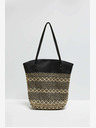 Moodo Beige und Schwarze Damenhandtasche Moodo