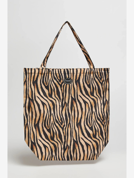 Moodo Weiße und braune gemusterte Damen-Tasche von Moodo